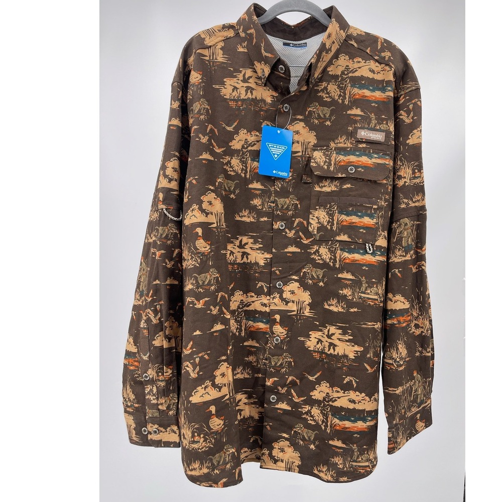 Columbia PHG Hunting Shirt Mens XL Duck Print Long Sleeve NWT
